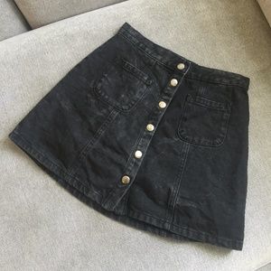 BDG Denim Button-Front Skirt